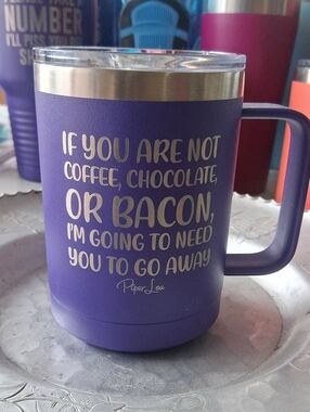 Purple Insulated Mug with Handle